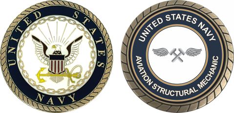 U.S. Navy Aviation Structural Mechanic AM Challenge Coin