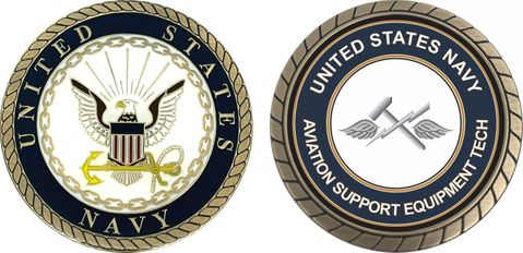 U.S. Navy Aviation Support Equipment Tech AS Challenge Coin