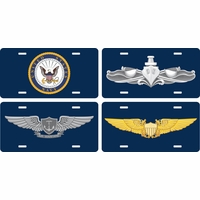 U.S. Navy Badges and Insignias License Plates Thumbnail Illustration