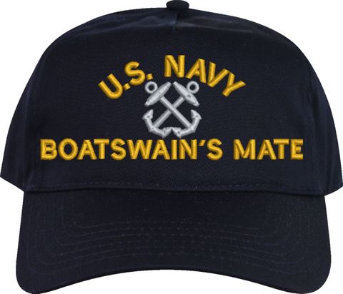 U.S. Navy Boatswain's Mate Navy Blue High-Profile Cap (Made in the USA)