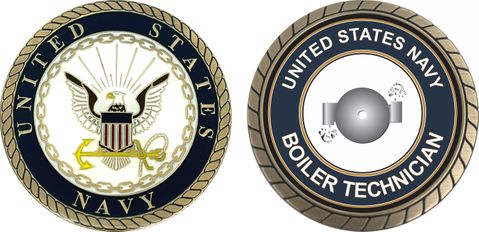 U.S. Navy Boiler Technician BT Challenge Coin