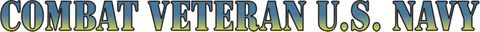 U.S. Navy Combat Veteran Window Strip