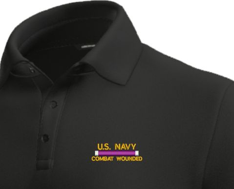 U.S. Navy Combat Wounded Moisture Wicking Polo