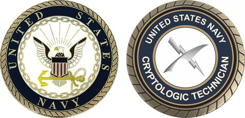 U.S. Navy Cryptologic Technician CT Challenge Coin