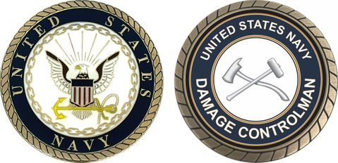 U.S. Navy Damage Controlman DC Challenge Coin