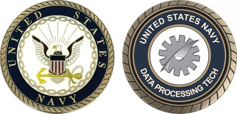 U.S. Navy Data Processing Tech DP Challenge Coin