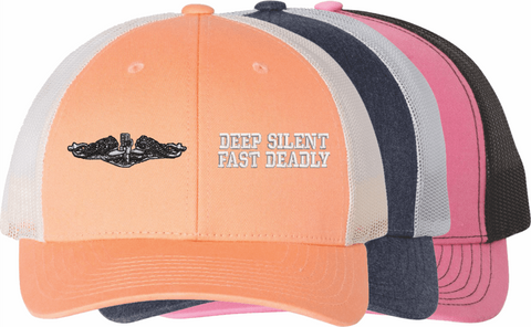 U.S. Navy Deep Silent Fast Deadly Dolphin Women's Split-Cap