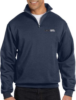 U.S. Navy Dolphins Silent Service Embroidered Quarter-Zip Pullover