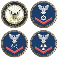 U.S. Navy E-4 Red Rate Challenge Coins Thumbnail Illustration