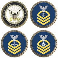 U.S. Navy E-7 Gold Rate Challenge Coins Thumbnail Illustration