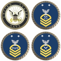 U.S. Navy E-9 Gold Rate Challenge Coins Thumbnail Illustration