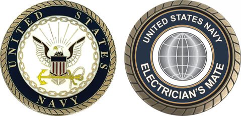U.S. Navy Electrician Mate EM Challenge Coin