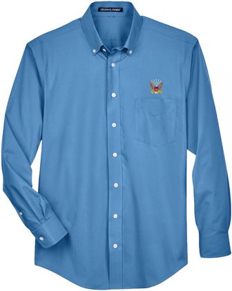 U.S. Navy Emblem French Blue Oxford Dress Shirt X-Large Tall