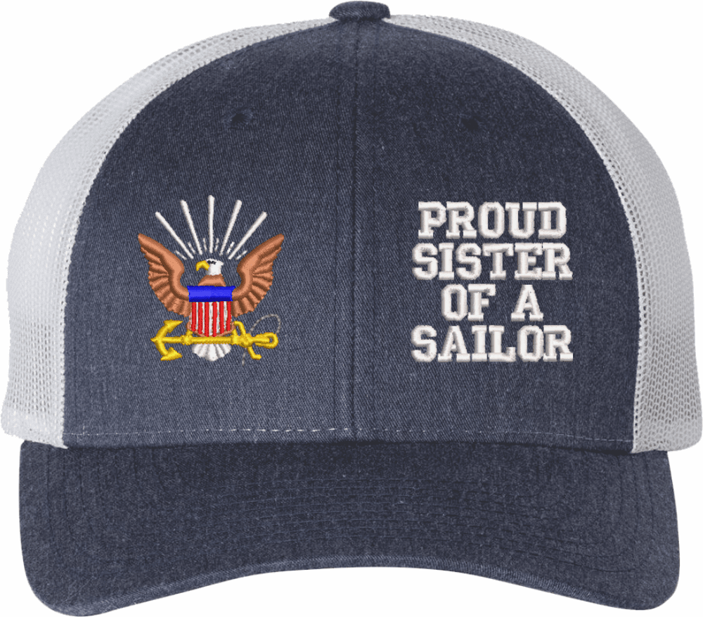 U.S. Navy Emblem Proud Sister of a Sailor Women's Split-Cap