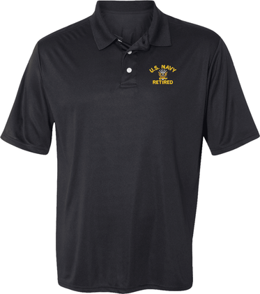 U.S. Navy Retired Moisture Wicking Polo