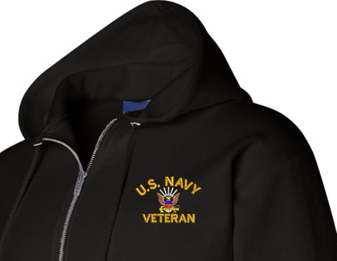 U.S. Navy Veteran Zippered Hoodie
