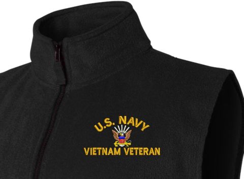 U.S. Navy Vietnam Veteran Full-Zip Fleece Vest