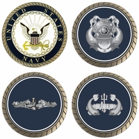 U.S. Navy Enlisted Badges Challenge Coins Thumbnail Illustration