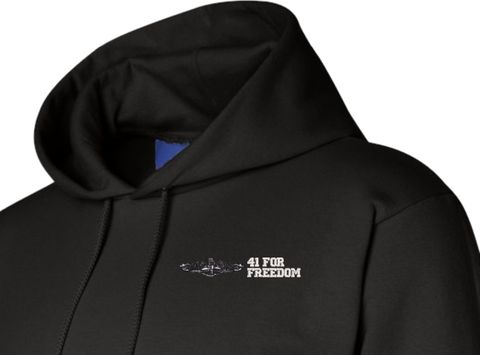 U.S. Navy Enlisted Silver Dolphins 41 For Freedom Hoodie