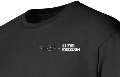 U.S. Navy Enlisted Silver Dolphins 41 For Freedom T-Shirt