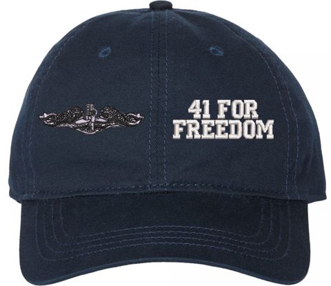 U.S. Navy Enlisted Silver Dolphins 41 For Freedom Unstructured Dad Cap