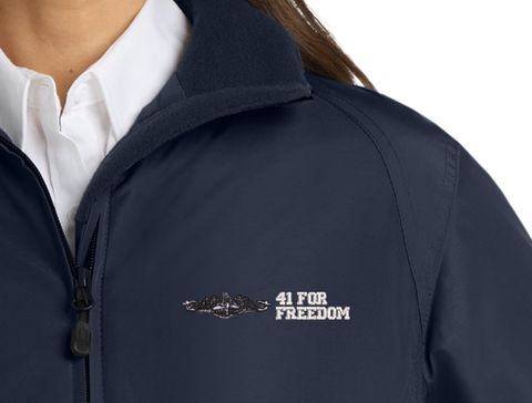 U.S. Navy Enlisted Silver Dolphins 41 For Freedom Women's 3-Season Jacket