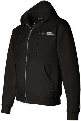 U.S. Navy Enlisted Silver Dolphins 41 For Freedom Zippered Hoodie