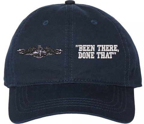 U.S. Navy Enlisted Silver Dolphins Been There Done That Unstructured Dad Cap