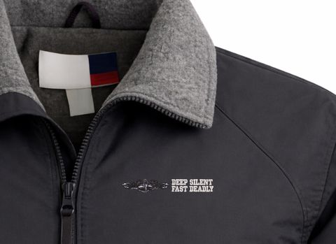 U.S. Navy Enlisted Silver Dolphins Deep Silent Fast Deadly 3-Season Jacket