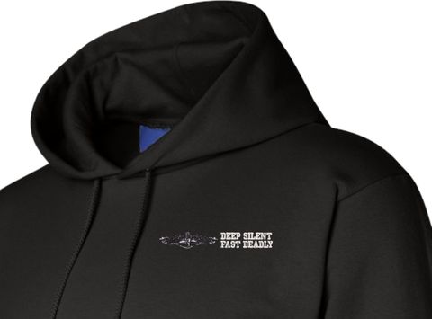U.S. Navy Enlisted Silver Dolphins Deep Silent Fast Deadly Hoodie