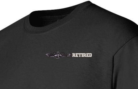 U.S. Navy Enlisted Silver Dolphins Retired T-Shirt