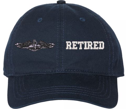 U.S. Navy Enlisted Silver Dolphins Retired Unstructured Dad Cap