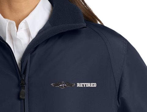 U.S. Navy Enlisted Silver Dolphins Retired Women's 3-Season Jacket