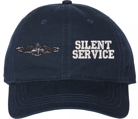 U.S. Navy Enlisted Silver Dolphins Silent Service Unstructured Dad Cap