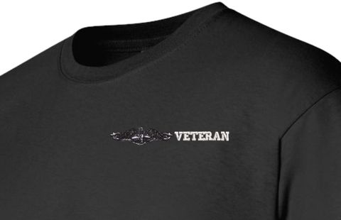 U.S. Navy Enlisted Silver Dolphins Veteran T-Shirt