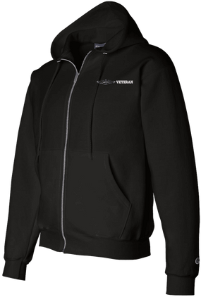 U.S. Navy Enlisted Silver Dolphins Veteran Zippered Hoodie