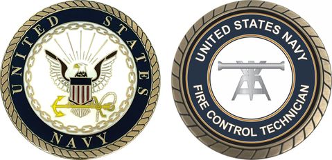 U.S. Navy Fire Control Technician FT Challenge Coin