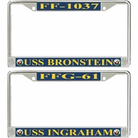 U.S. Navy Frigates License Plate Frames Thumbnail Illustration