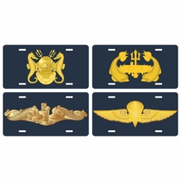 U.S. Navy Gold Combat Badge License Plates Thumbnail Illustration