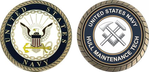U.S. Navy Hull Maintenance Tech HT Challenge Coin