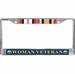 U.S. Navy Iraq & Afghanistan War Ribbons Woman Veteran License Plate Frame
