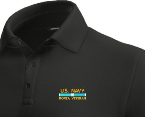 U.S. Navy Korea Veteran Moisture Wicking Polo