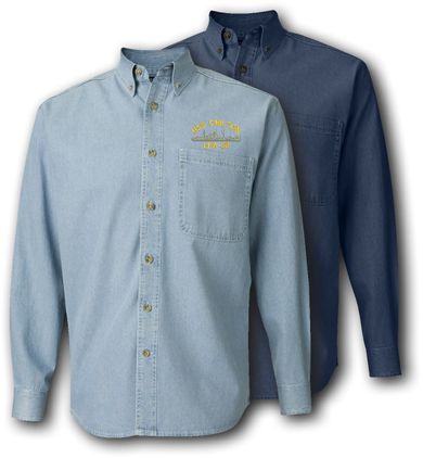 U.S. Navy LPH Amphibious Ships Long Sleeve Denim Shirt