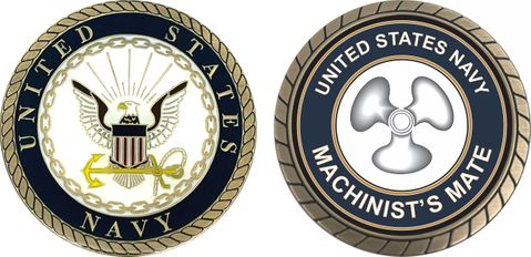 U.S. Navy Machinists Mate MM Challenge Coin