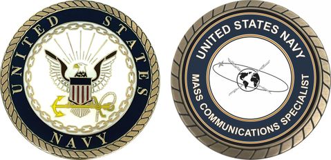 U.S. Navy Mass Communications Specialist MC Challenge Coin