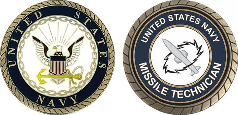 U.S. Navy Missile Technician MT Challenge Coin