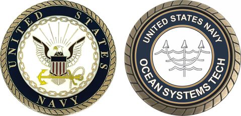 U.S. Navy Ocean Systems Technician OT Challenge Coin