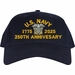 U.S. Navy Officer 250th Anniversary Embroidered Cap