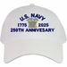 U.S. Navy Officer 250th Anniversary Embroidered Cap