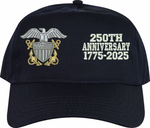 U.S. Navy Officer 250th Anniversary Split Design Embroidered Cap